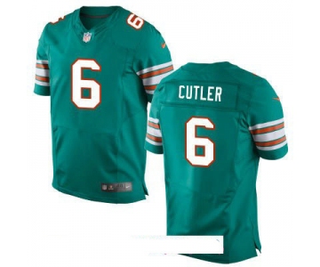 Men's Miami Dolphins #6 Jay Culter Aqua Green Alternate Stitched NFL Nike Game Jersey
