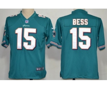 Nike Miami Dolphins #15 Davone Bess Green Game Jersey
