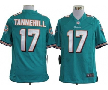 Nike Miami Dolphins #17 Ryan Tannehill Green Game Jersey