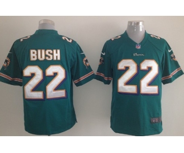 Nike Miami Dolphins #22 Reggie Bush Green Game Jersey