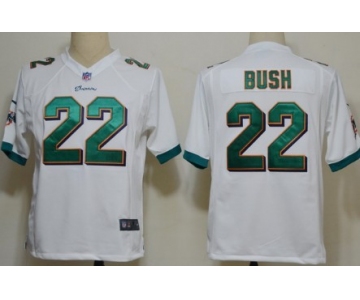 Nike Miami Dolphins #22 Reggie Bush White Game Jersey