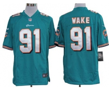 Nike Miami Dolphins #91 Cameron Wake Green Game Jersey