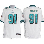 Nike Miami Dolphins #91 Cameron Wake White Game Jersey