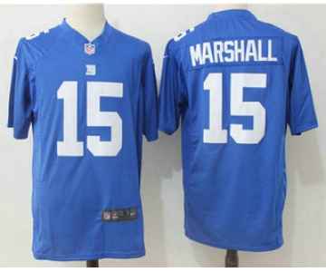 Men's New York Giants #15 Brandon Marshall Royal Blue Team Color Stitched NFL Nike Game Jersey