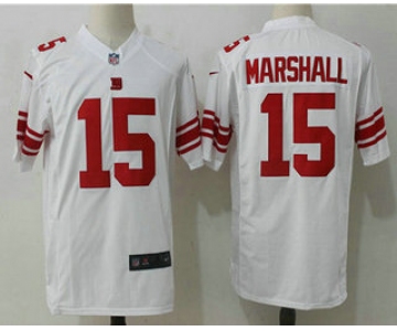 Men's New York Giants #15 Brandon Marshall White Road Stitched NFL Nike Game Jersey