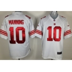 Nike New York Giants #10 Eli Manning White Game Jersey