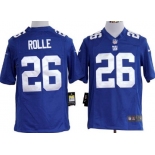 Nike New York Giants #26 Antrel Rolle Blue Game Jersey