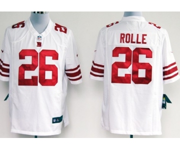 Nike New York Giants #26 Antrel Rolle White Game Jersey