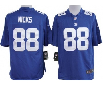 Nike New York Giants #88 Hakeem Nicks Blue Game Jersey