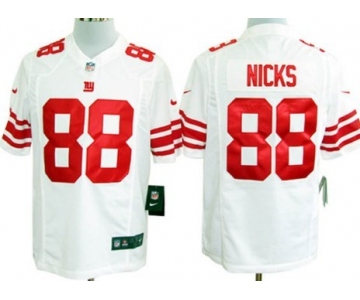 Nike New York Giants #88 Hakeem Nicks White Game Jersey