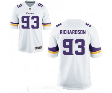 Men's Minnesota Vikings #93 Sheldon Richardson White Road Stitched NFL Nike Game Jersey