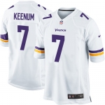 Men's Nike Minnesota Vikings #7 Case Keenum Game White NFL Jersey