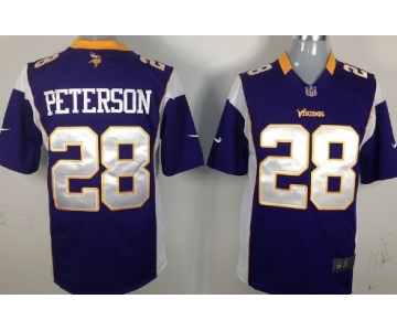 Nike Minnesota Vikings #28 Adrian Peterson Purple Game Jersey