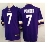 Nike Minnesota Vikings #7 Christian Ponder 2013 Purple Game Jersey