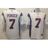 Nike Minnesota Vikings #7 Christian Ponder White Game Jersey