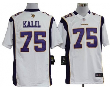 Nike Minnesota Vikings #75 Matt Kalil White Game Jersey