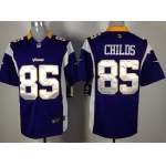 Nike Minnesota Vikings #85 Greg Childs Purple Game Jersey