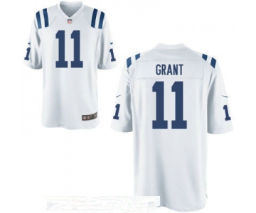 Men's Indianapolis Colts #11 Ryan Grant White Road Stitched NFL Nike Game Jersey