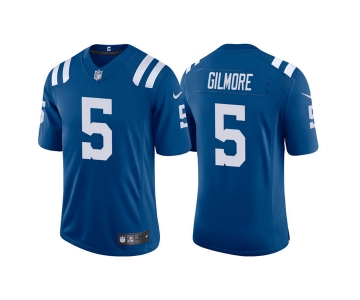 Mens Indianapolis Colts #5 Stephon Gilmore Royal Stitched Game Jersey