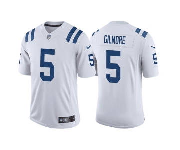 Men's Indianapolis Colts #5 Stephon Gilmore White Stitched Game Jersey