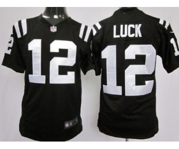 Nike Indianapolis Colts #12 Andrew Luck Black Game Jersey