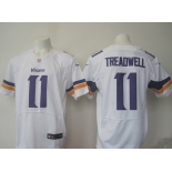 Men's Minnesota Vikings #11 Laquon Treadwell White Road NFL Nike Elite Jersey