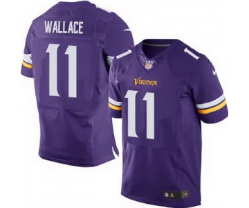 Men's Minnesota Vikings #11 Mike Wallace Nike Purple Elite Jersey