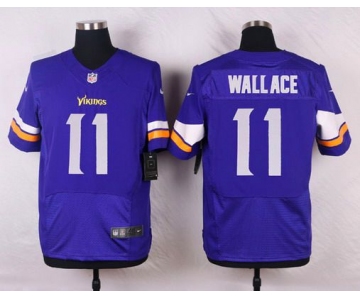 Men's Minnesota Vikings #11 Mike Wallace Purple Team Color NFL Nike Elite Jersey