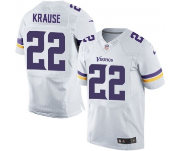 Men's Minnesota Vikings #22 Paul Krause Nike White Elite Jersey