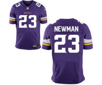 Men's Minnesota Vikings #23 Terence Newman Purple Team Color NFL Nike Elite Jersey