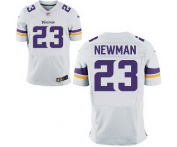 Men's Minnesota Vikings #23 Terence Newman White Road NFL Nike Elite Jersey