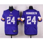 Men's Minnesota Vikings #24 Captain Munnerlyn Purple Team Color NFL Nike Elite Jersey