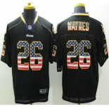 Men's Minnesota Vikings #26 Trae Waynes Black USA Flag Fashion NFL Nike Elite Jersey