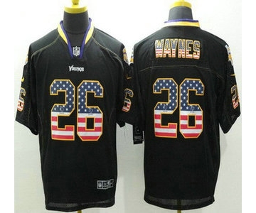 Men's Minnesota Vikings #26 Trae Waynes Black USA Flag Fashion NFL Nike Elite Jersey