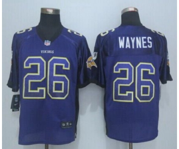 Men's Minnesota Vikings #26 Trae Waynes Nike Drift Fashion Purple Elite Jersey