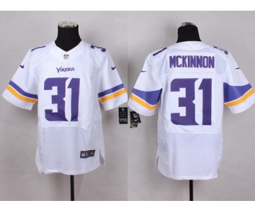 Men's Minnesota Vikings #31 Jerick McKinnon 2013 Nike White Elite Jersey