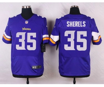 Men's Minnesota Vikings #35 Marcus Sherels Purple Team Color NFL Nike Elite Jersey