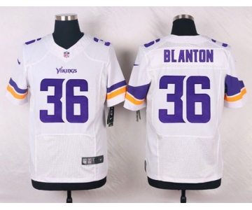 Men's Minnesota Vikings #36 Robert Blanton White Road NFL Nike Elite Jersey