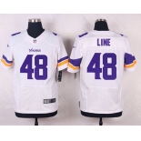 Men's Minnesota Vikings #48 Zach Line White Road NFL Nike Elite Jersey