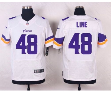 Men's Minnesota Vikings #48 Zach Line White Road NFL Nike Elite Jersey