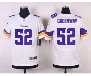 Men's Minnesota Vikings #52 Chad Greenway White Road NFL Nike Elite Jersey