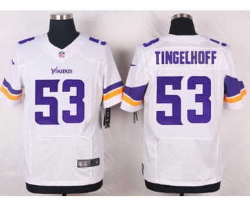 Men's Minnesota Vikings #53 Mick Tingelhoff White Retired Player NFL Nike Elite Jersey