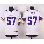 Men's Minnesota Vikings #57 Audie Cole White Road NFL Nike Elite Jersey