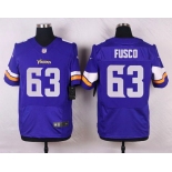 Men's Minnesota Vikings #63 Brandon Fusco Purple Team Color NFL Nike Elite Jersey