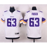 Men's Minnesota Vikings #63 Brandon Fusco White Road NFL Nike Elite Jersey