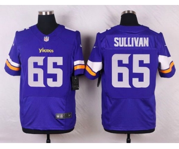 Men's Minnesota Vikings #65 John Sullivan Purple Team Color NFL Nike Elite Jersey