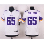 Men's Minnesota Vikings #65 John Sullivan White Road NFL Nike Elite Jersey