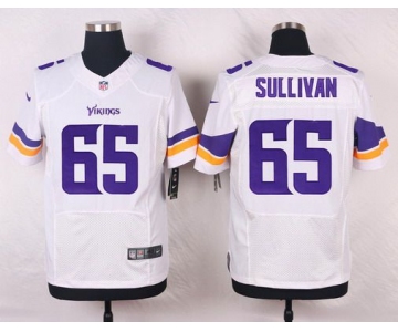 Men's Minnesota Vikings #65 John Sullivan White Road NFL Nike Elite Jersey