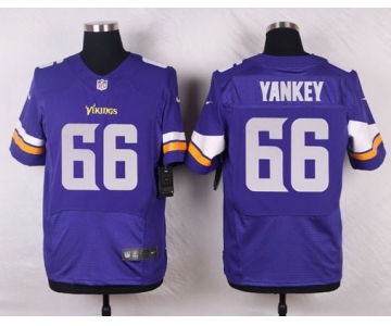 Men's Minnesota Vikings #66 David Yankey Purple Team Color NFL Nike Elite Jersey