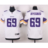 Men's Minnesota Vikings #69 Babatunde Aiyegbusi White Road NFL Nike Elite Jersey